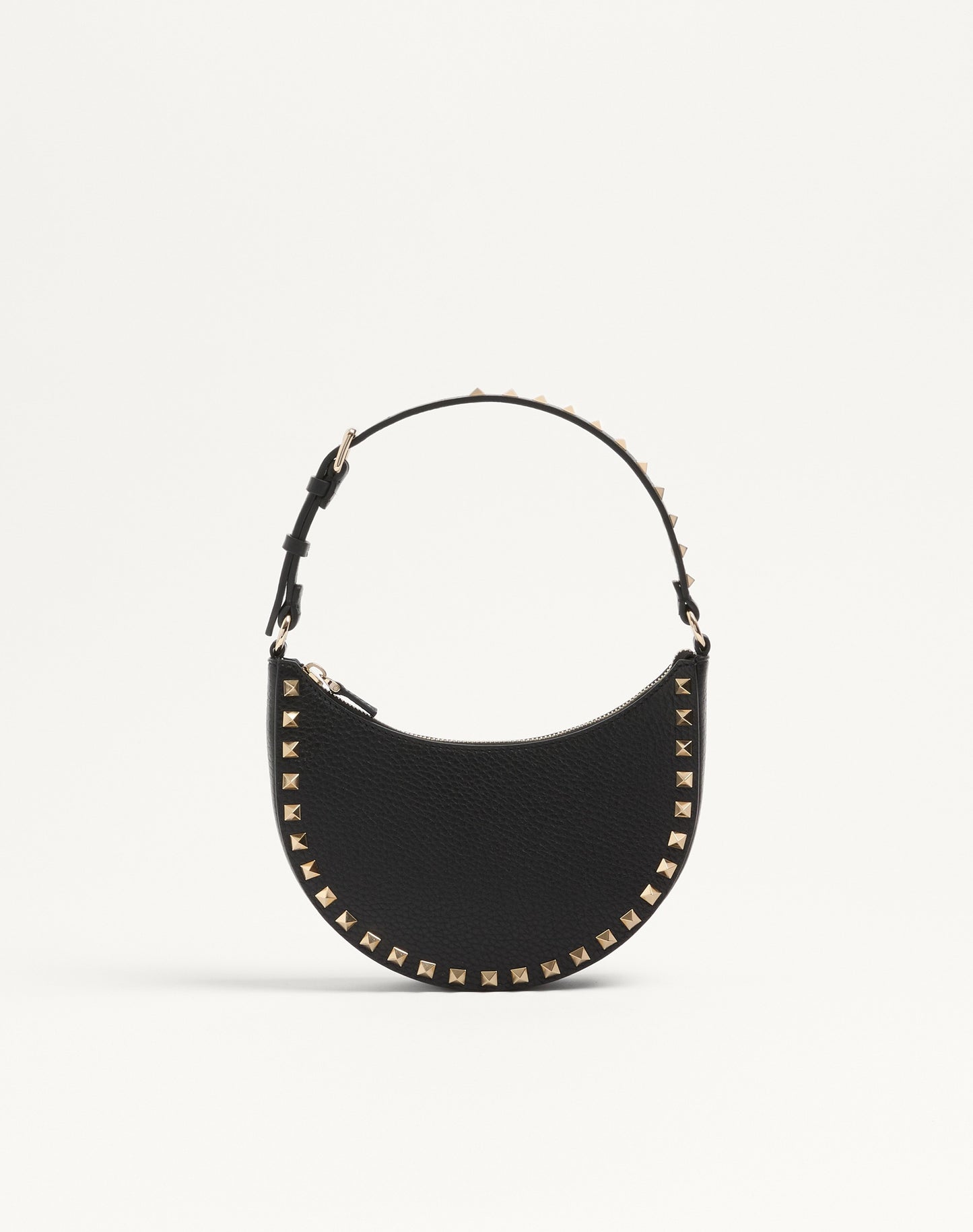 Mini Rockstud Hobo Bag In Grainy Calfskin