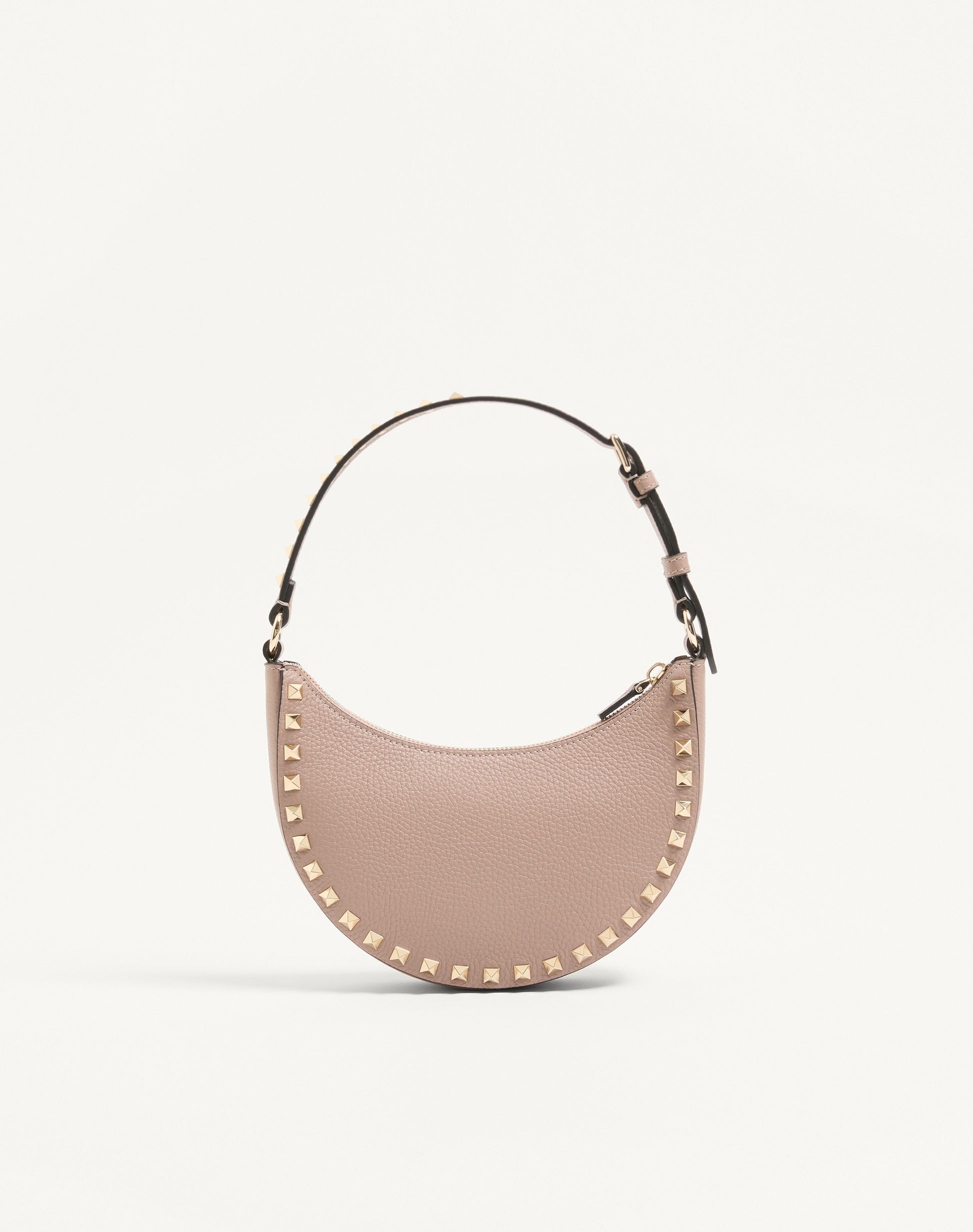 Mini Rockstud Hobo Bag In Grainy Calfskin