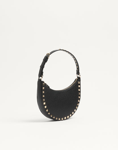 Mini Rockstud Hobo Bag In Grainy Calfskin