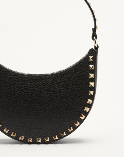 Mini Rockstud Hobo Bag In Grainy Calfskin