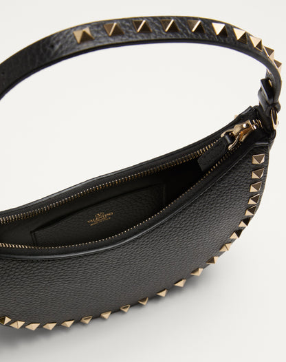 Mini Rockstud Hobo Bag In Grainy Calfskin