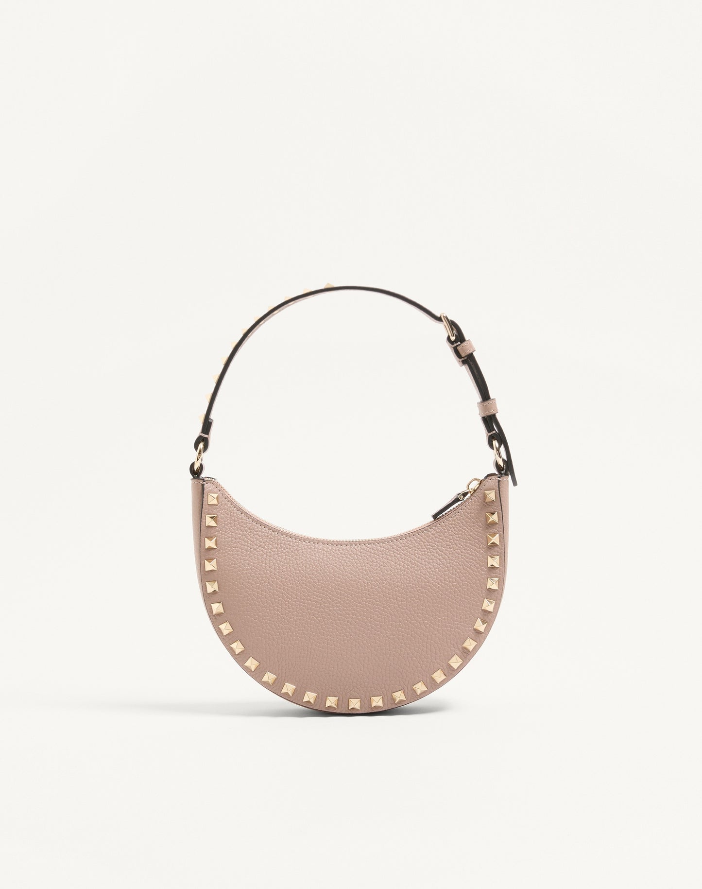 Mini Rockstud Hobo Bag In Grainy Calfskin
