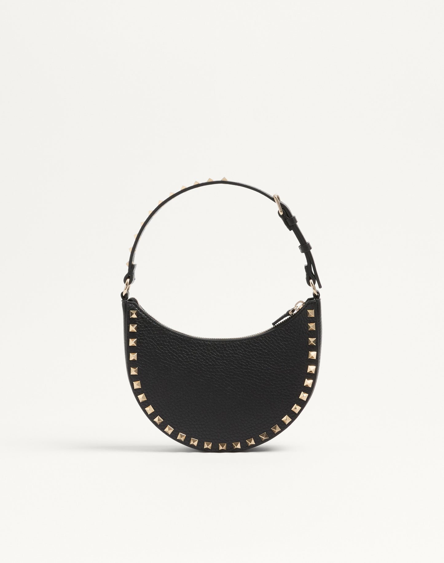 Mini Rockstud Hobo Bag In Grainy Calfskin