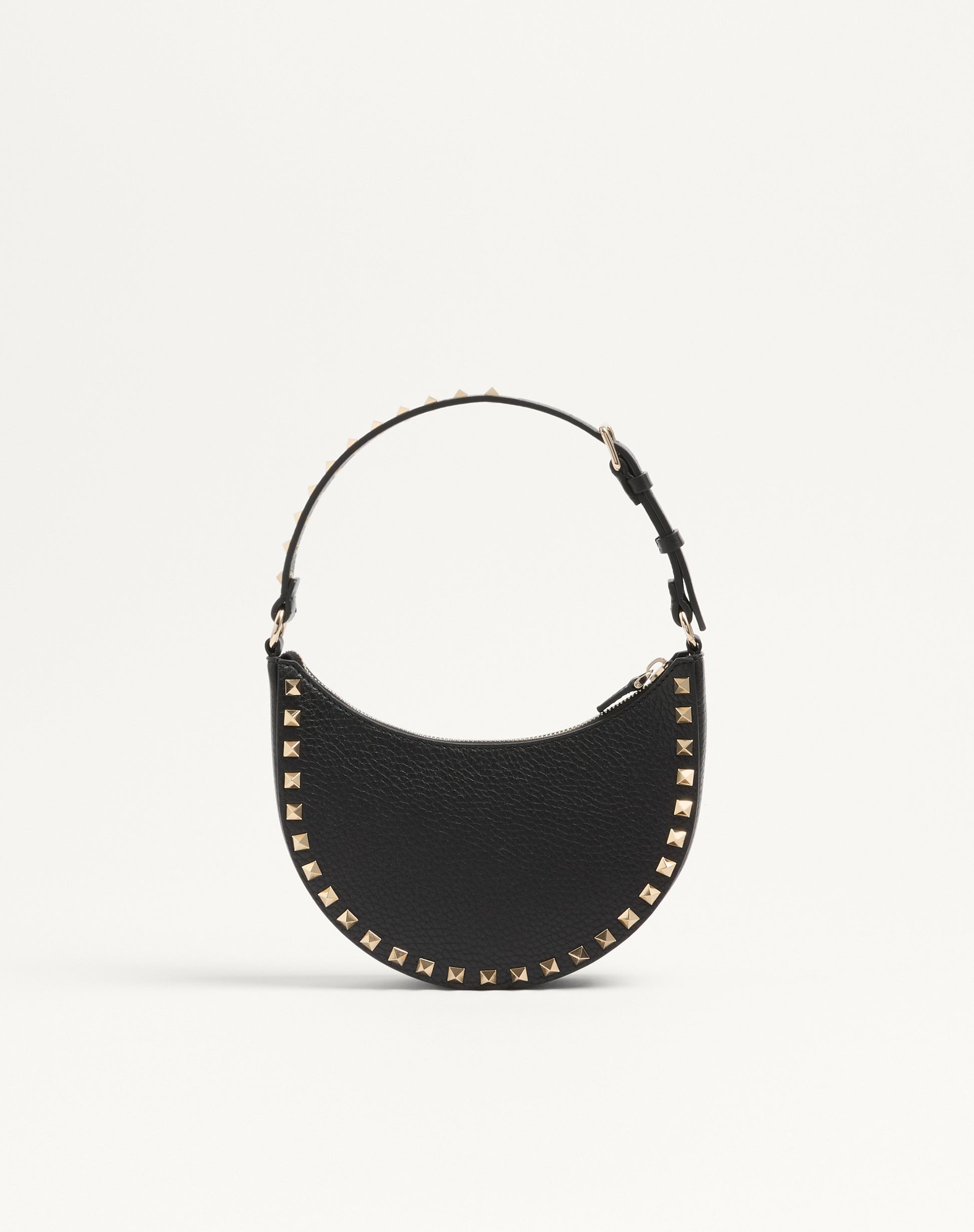 Mini Rockstud Hobo Bag In Grainy Calfskin