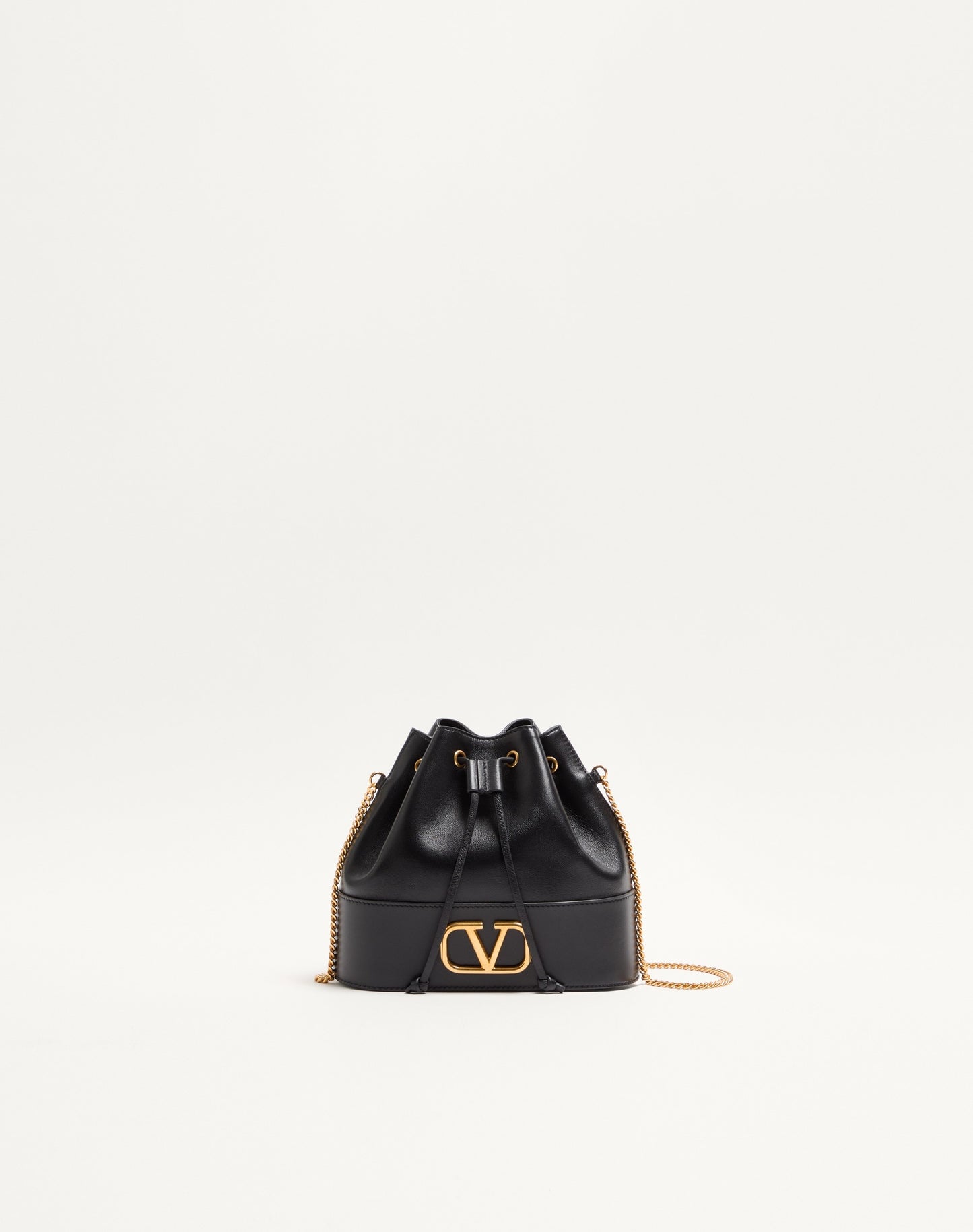 Mini Vlogo Signature Bucket Bag In Nappa Leather
