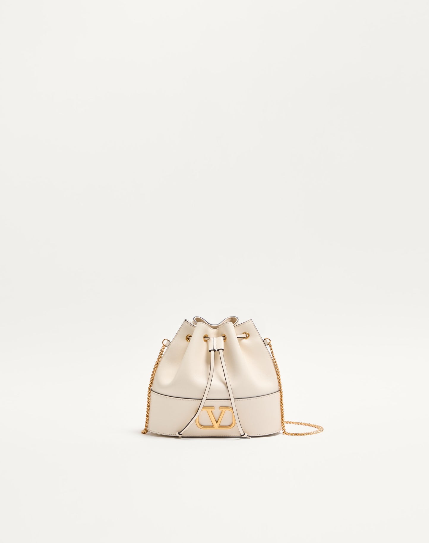 Mini Vlogo Signature Bucket Bag In Nappa Leather