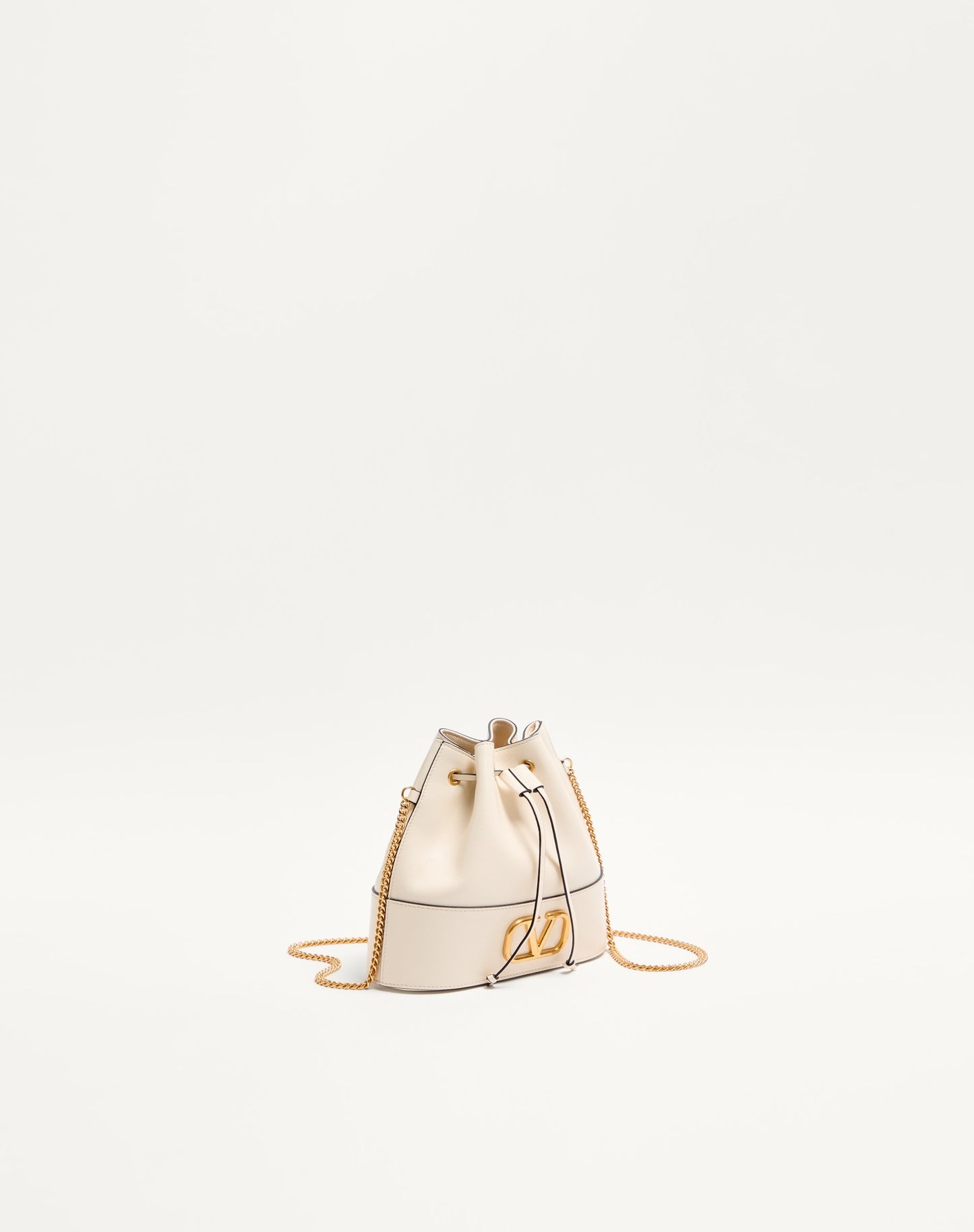 Mini Vlogo Signature Bucket Bag In Nappa Leather