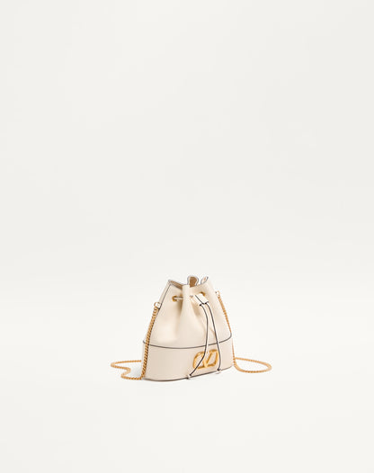 Mini Vlogo Signature Bucket Bag In Nappa Leather