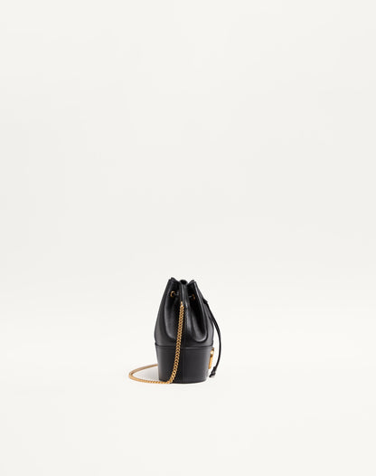 Mini Vlogo Signature Bucket Bag In Nappa Leather