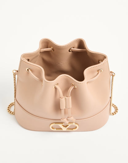 Mini Vlogo Signature Bucket Bag In Nappa Leather