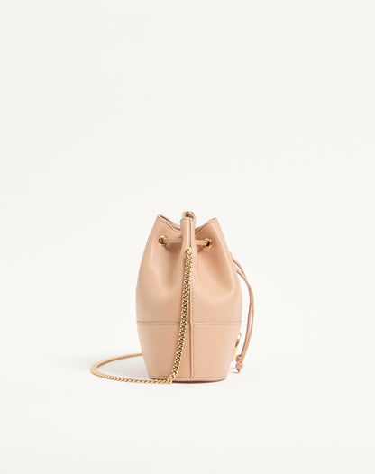 Mini Vlogo Signature Bucket Bag In Nappa Leather