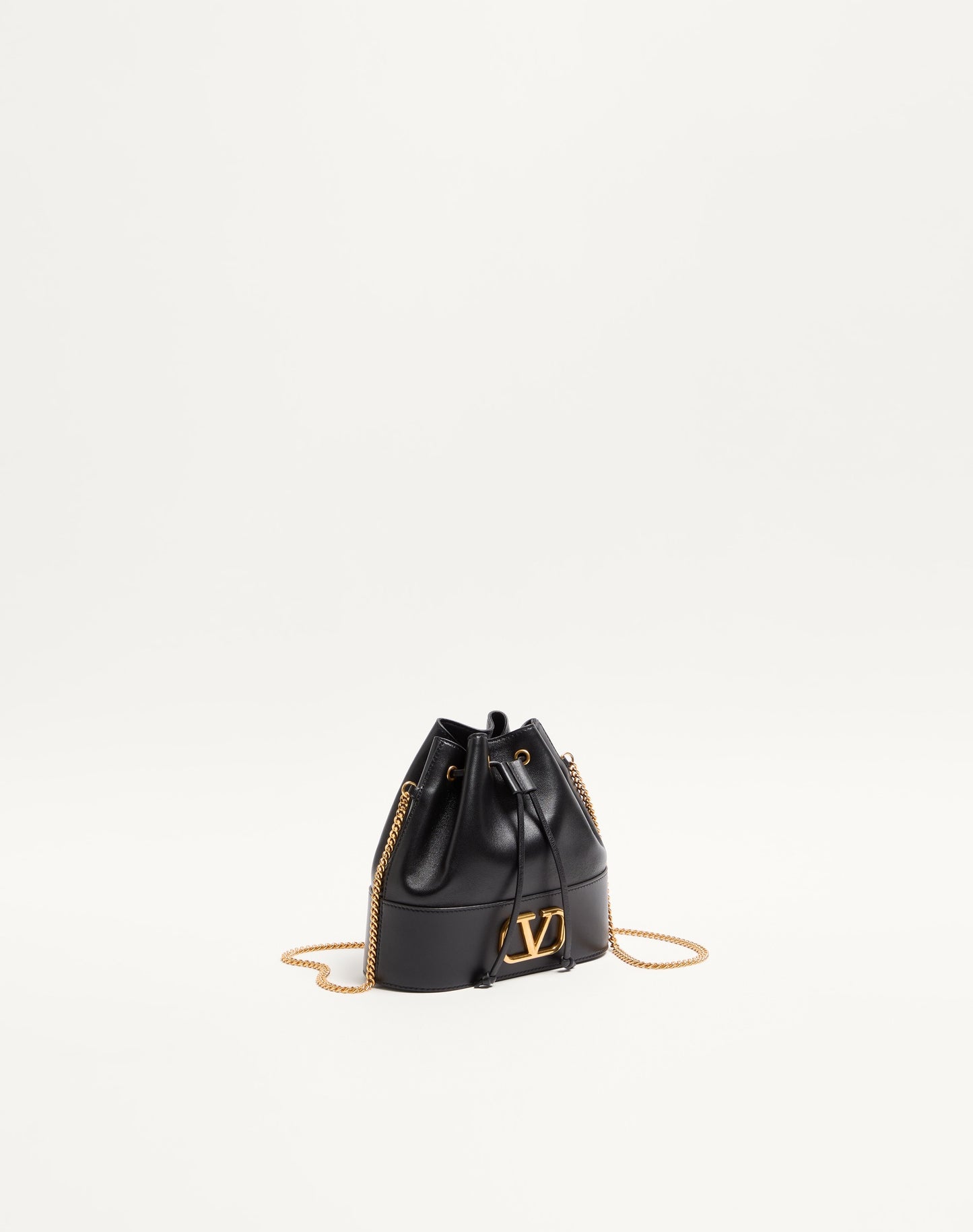 Mini Vlogo Signature Bucket Bag In Nappa Leather