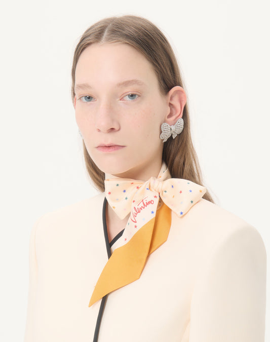 Multicolour Starry Silk Bandeau Scarf