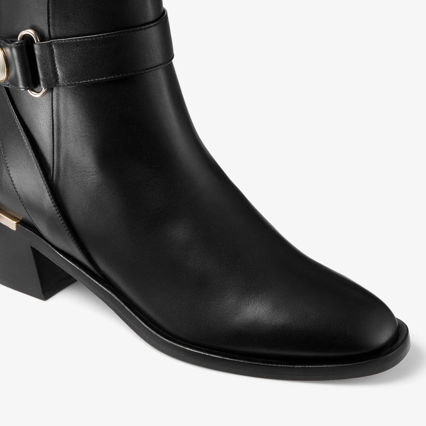 Noor 45 Black Leather Ankle Boots