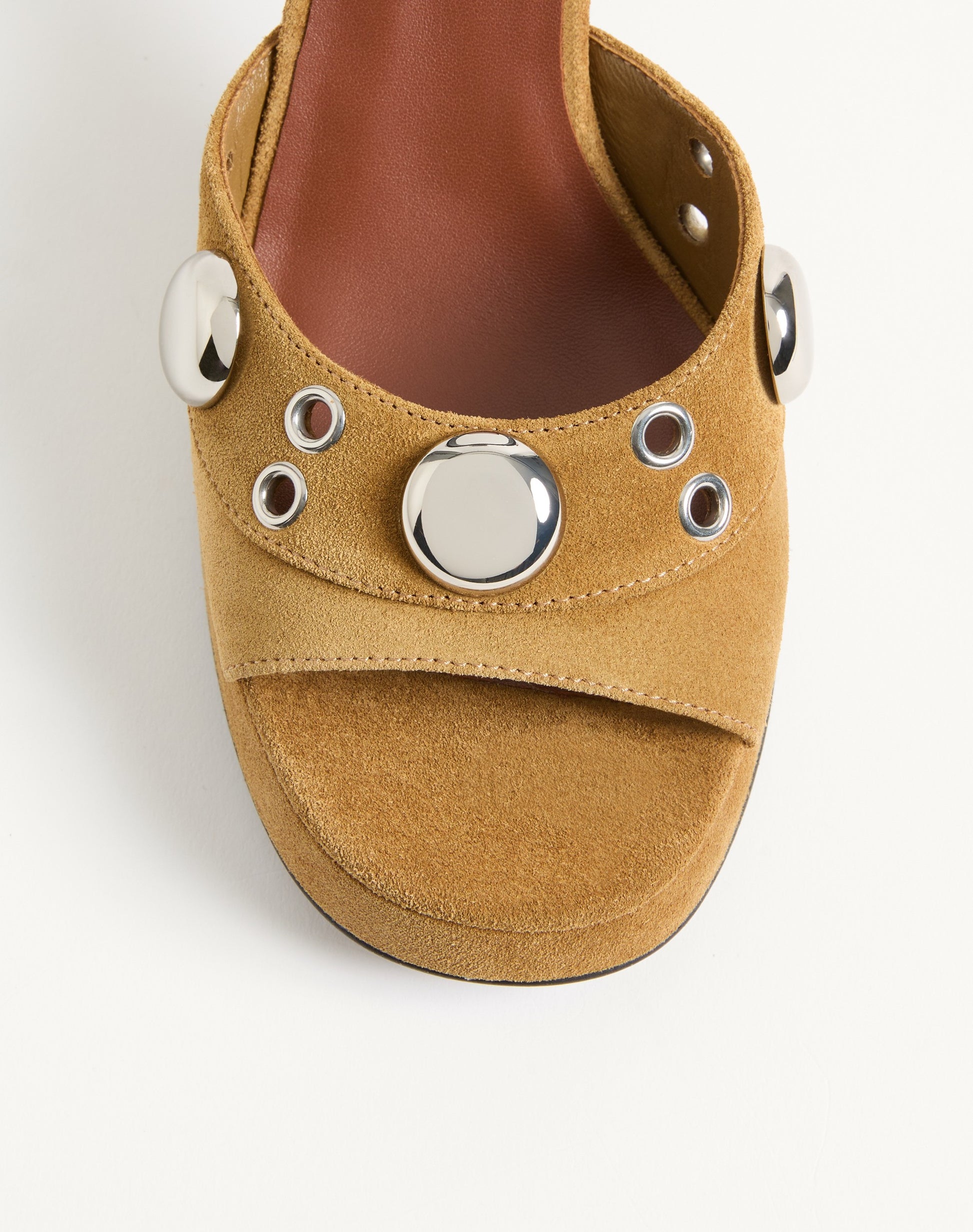 Nellcôte Platform Sandal In Split Leather 90mm