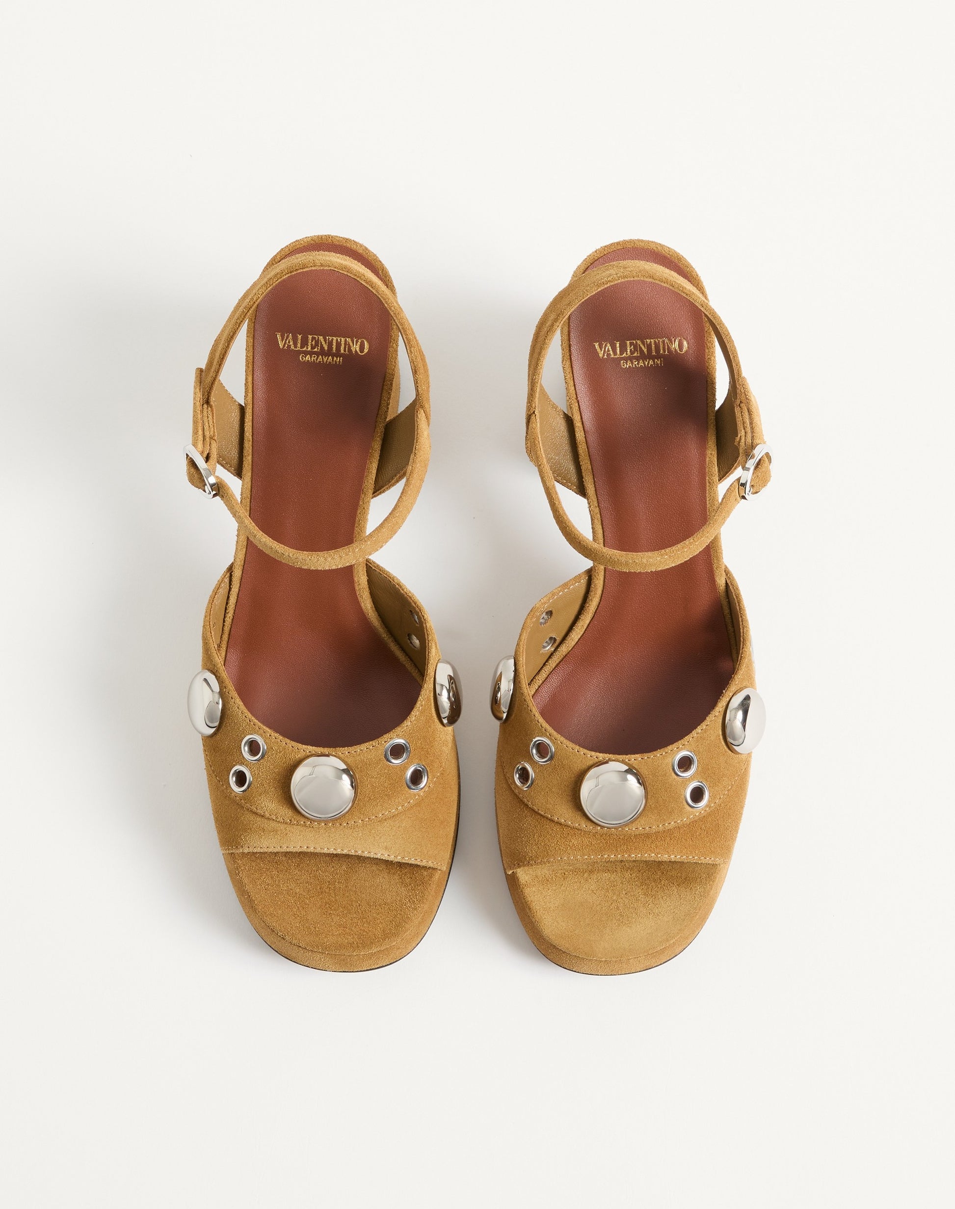 Nellcôte Platform Sandal In Split Leather 90mm