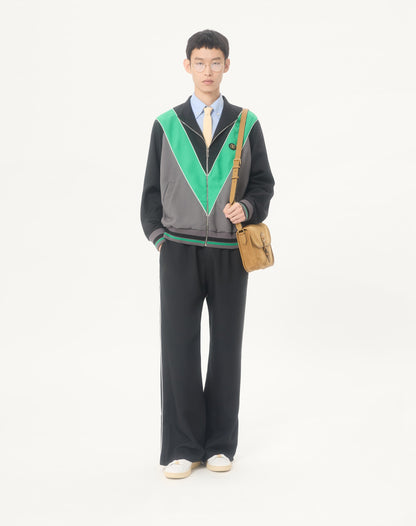 Nylon Sweatshirt With Zip And Vlogo Patch