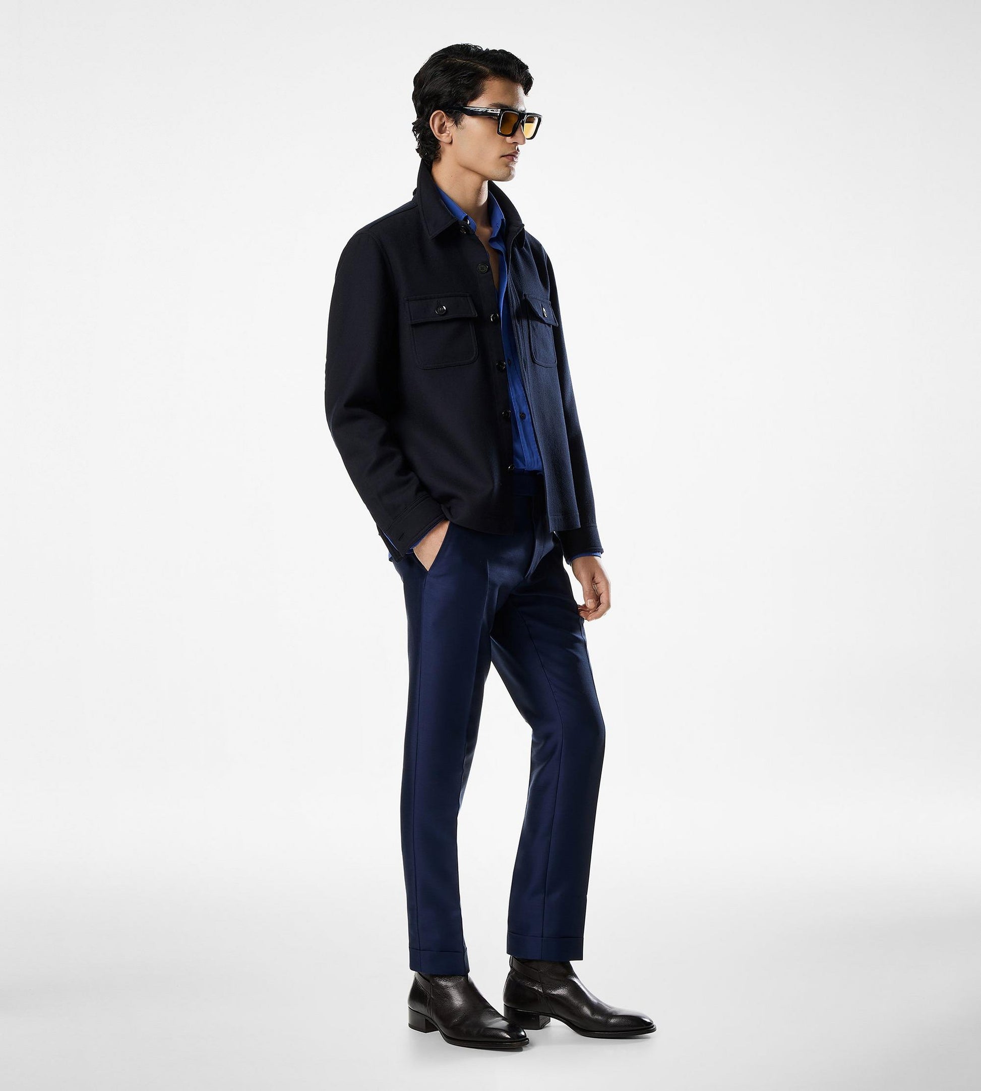 Light Wool Chest Pocket Outershirt