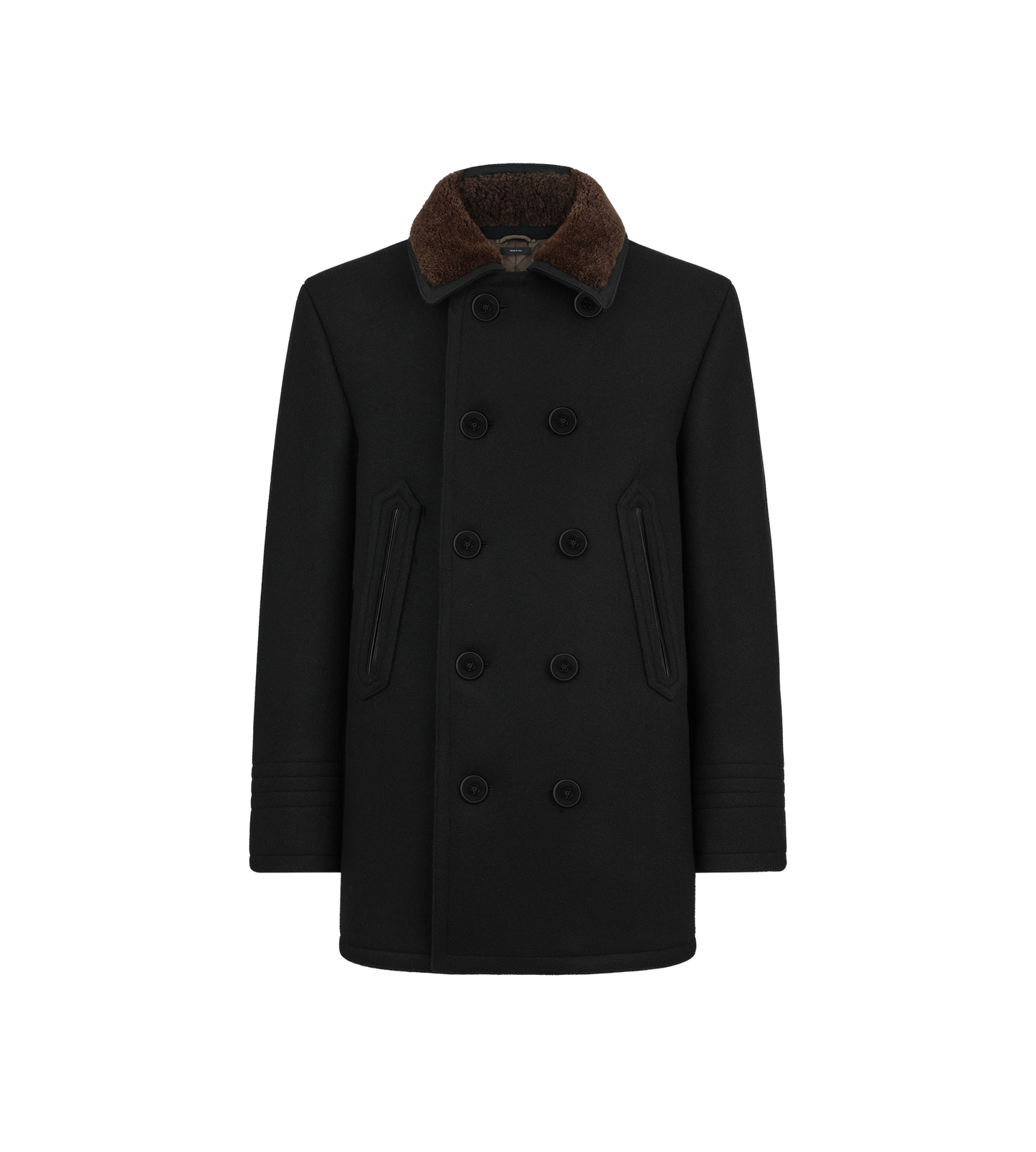 Melton Wool Shearling Peacoat