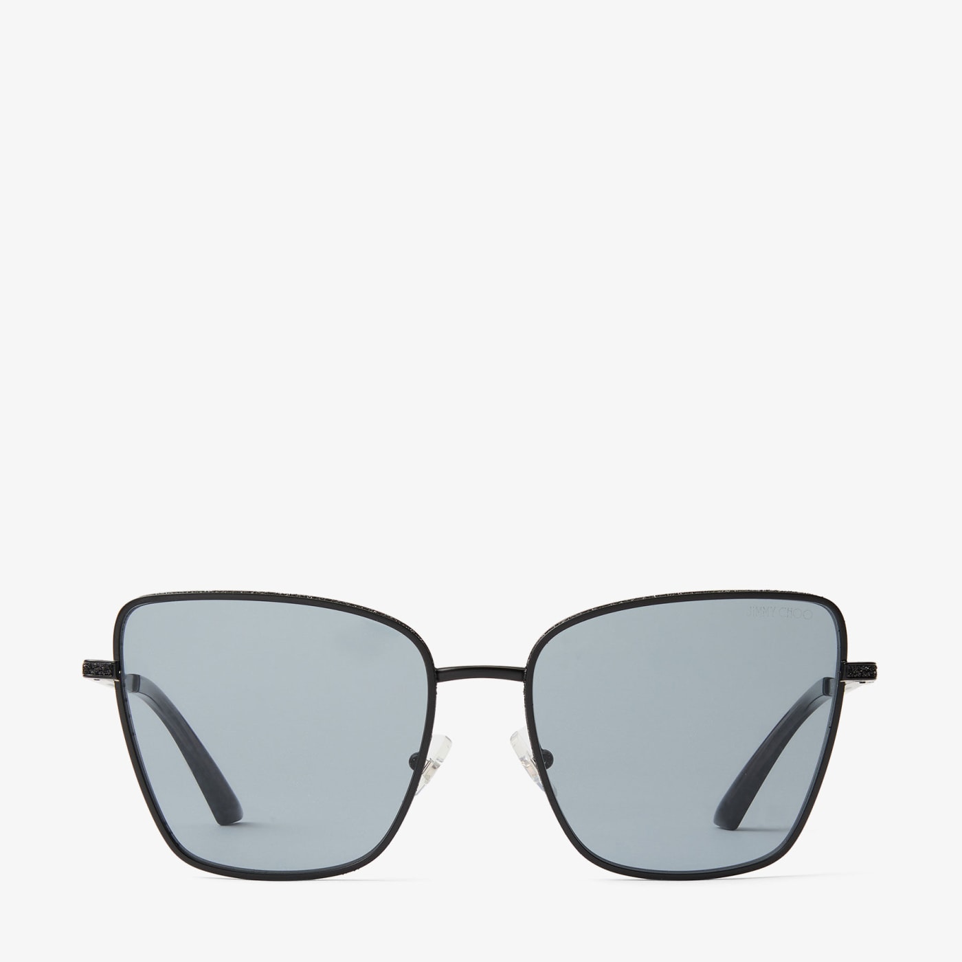 Orli Matte Black Square Sunglasses
