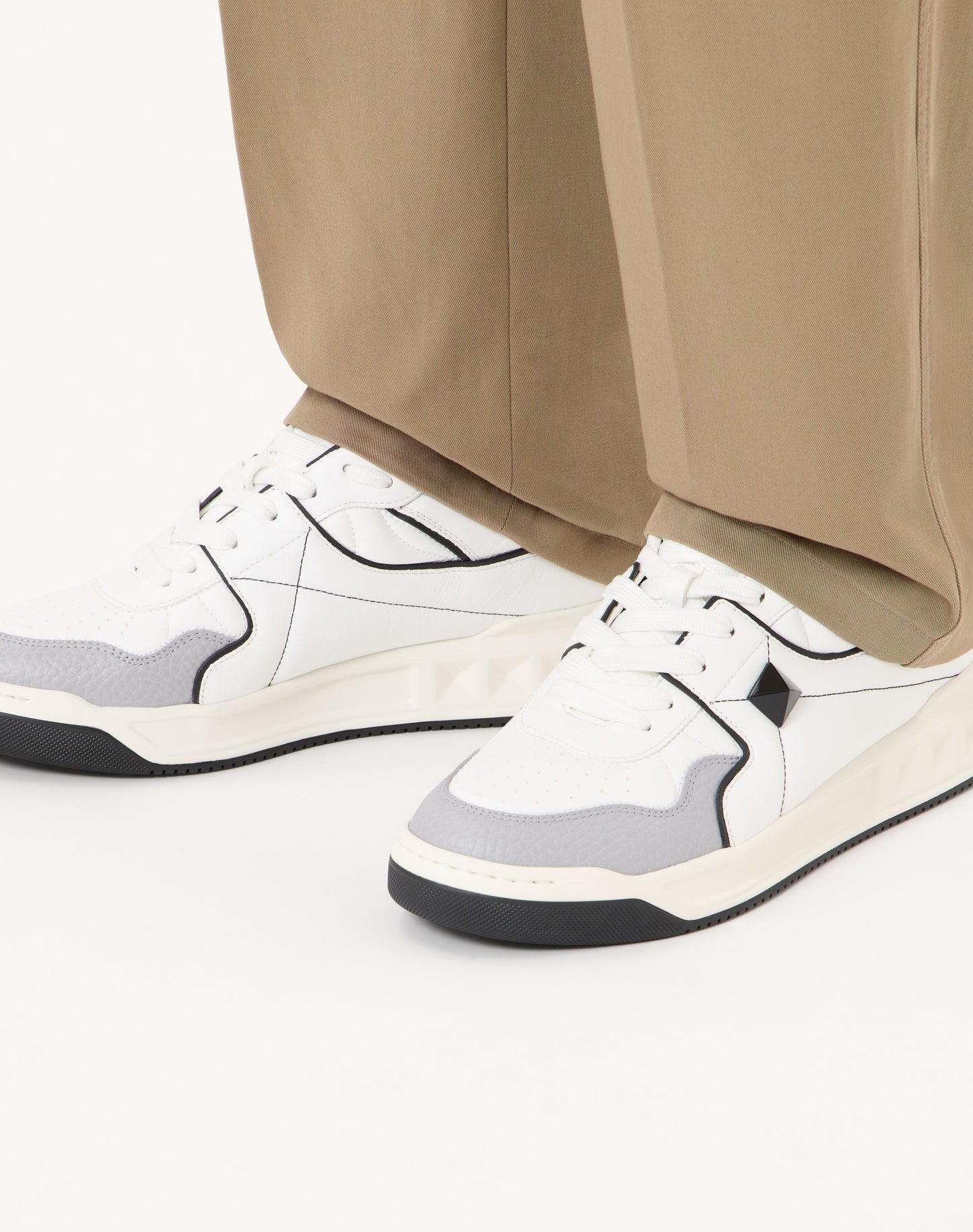 One Stud Low-top Nappa Sneaker