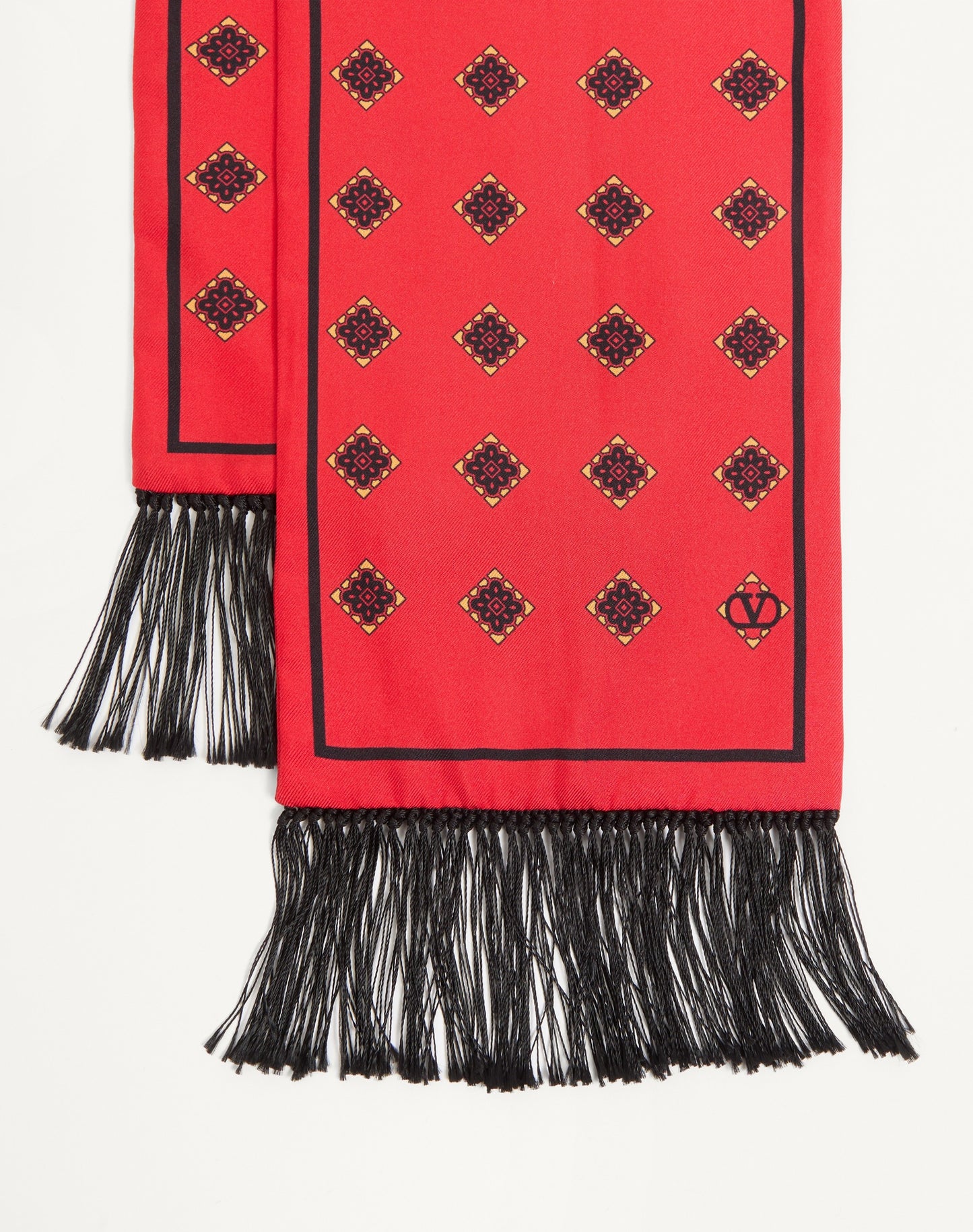 Opticool Silk Bandeau Scarf With Fringe