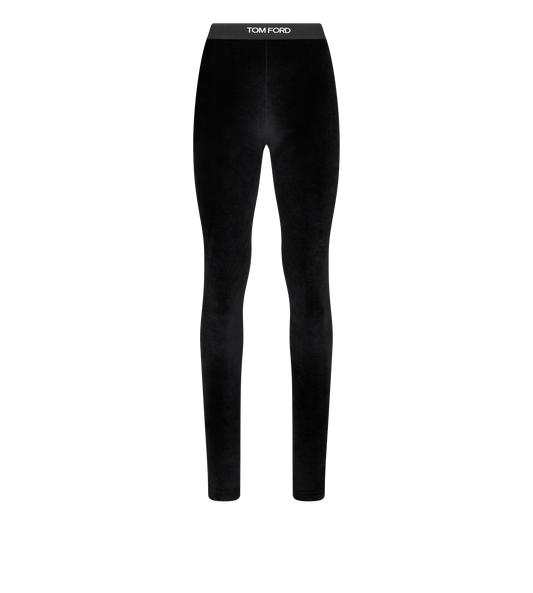 Stretch Lustrous Velour Signature Leggings
