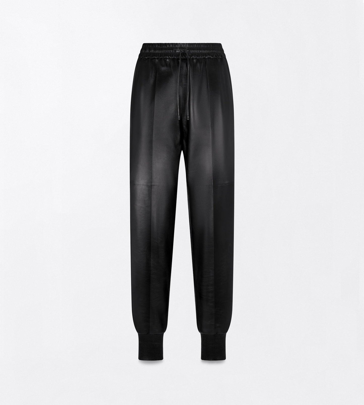Nappa Leather And Wool Joggers