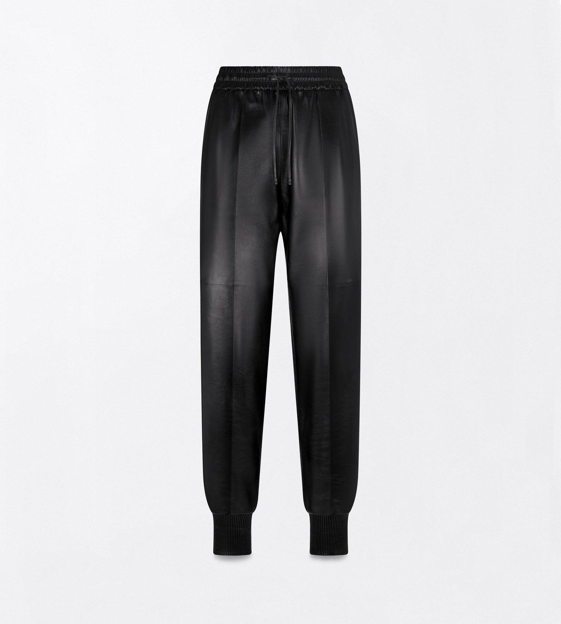 Nappa Leather And Wool Joggers