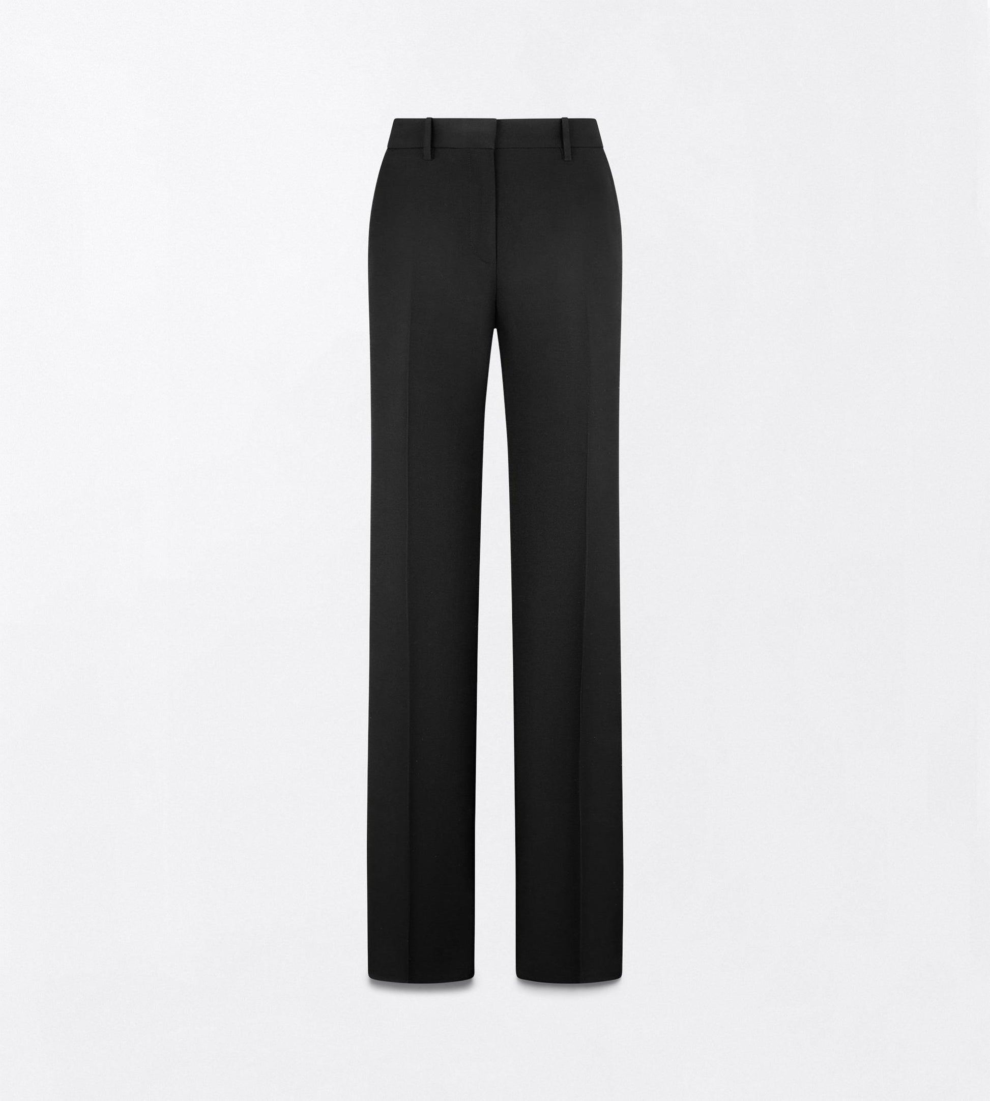 Sharp Grain De Poudre Tailored Straight Boyfriend Pants