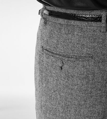 Sharkskin Herringbone Double Splittable Pant