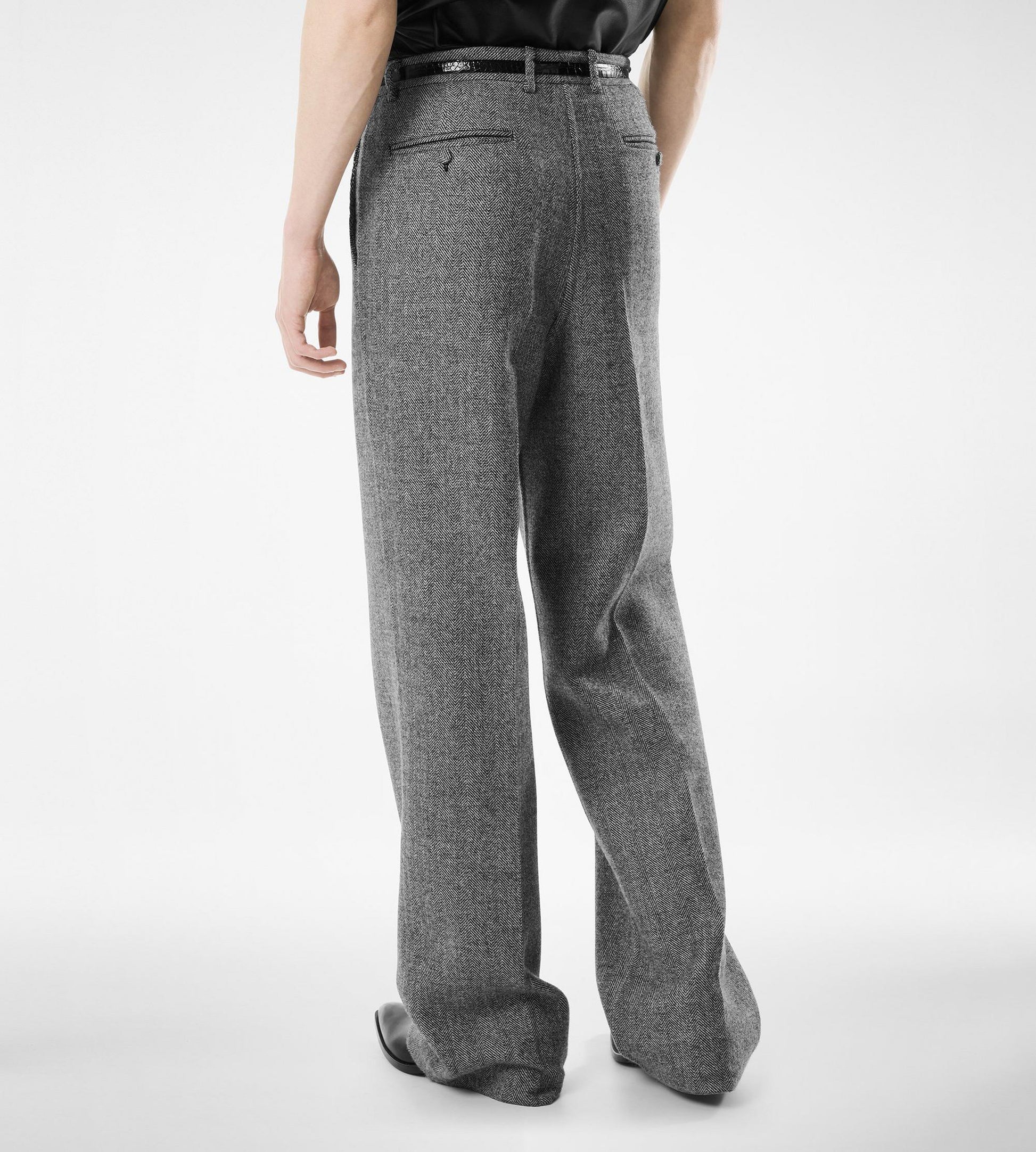 Sharkskin Herringbone Double Splittable Pant