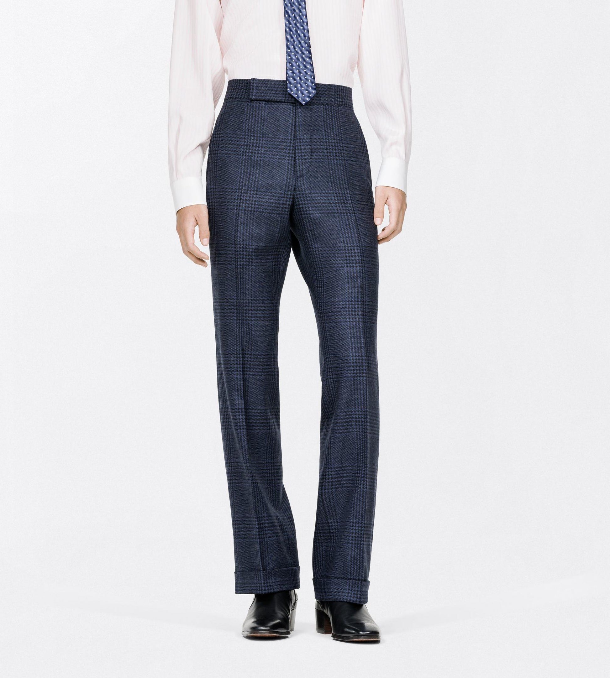 Grand Check Flat Front Pant