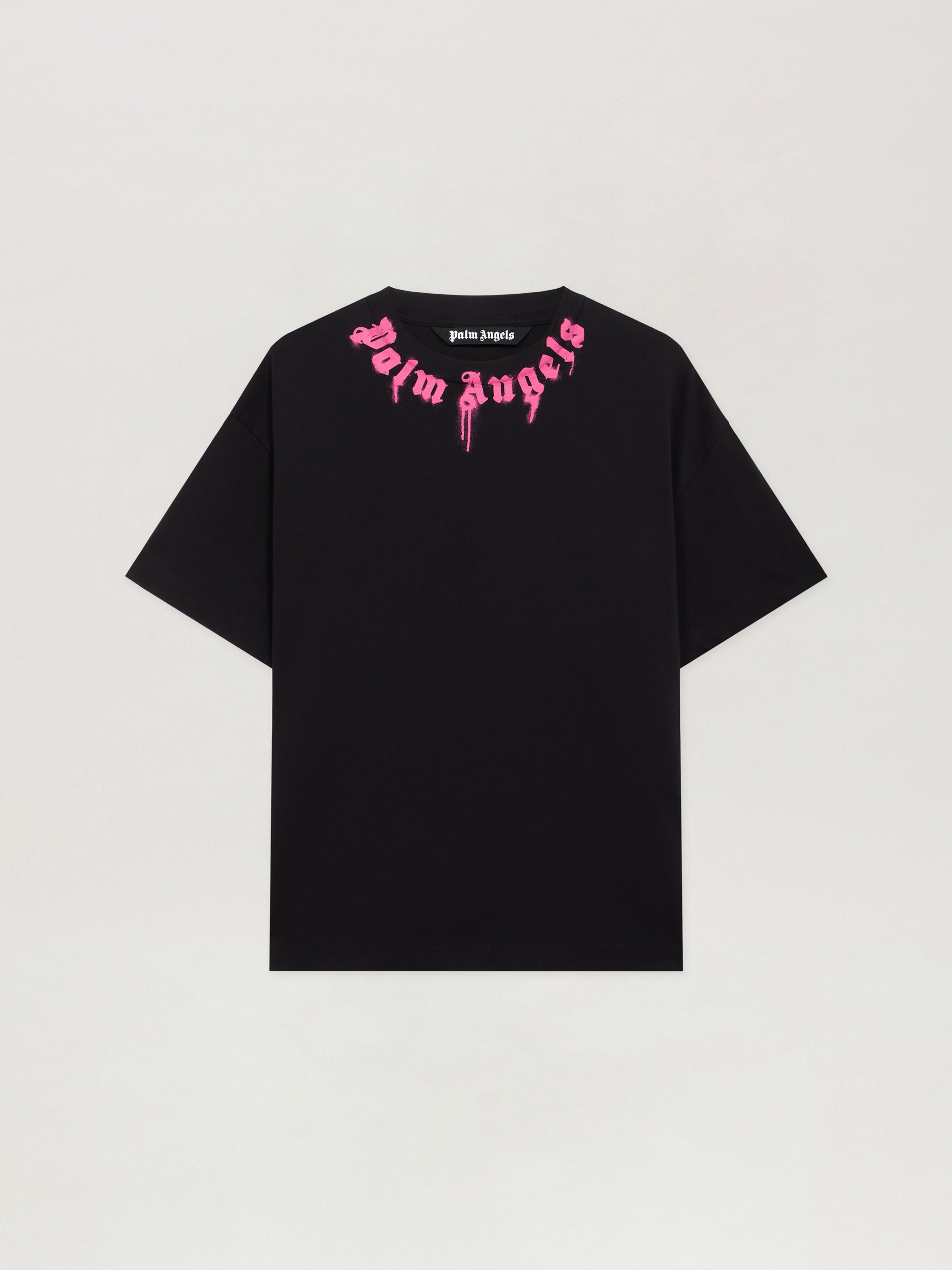 Spray Neck Logo T Shirt