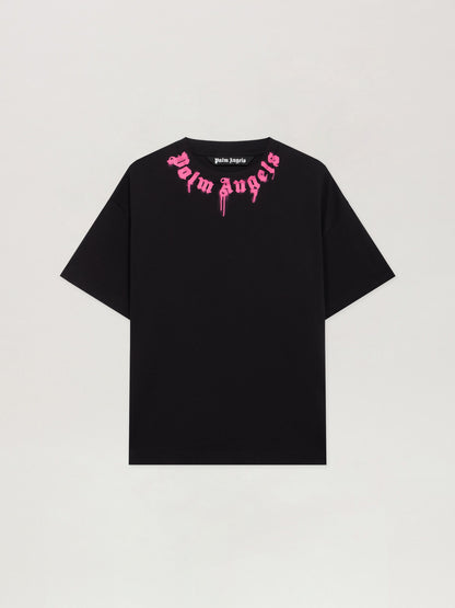 Spray Neck Logo T Shirt