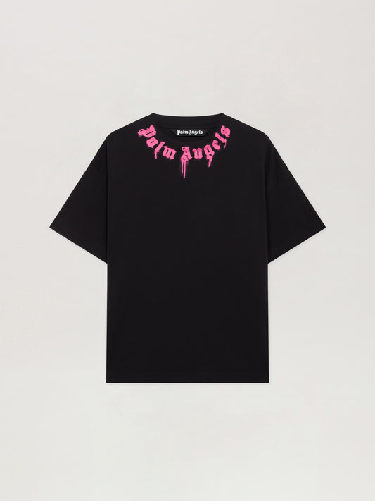 Spray Neck Logo T Shirt