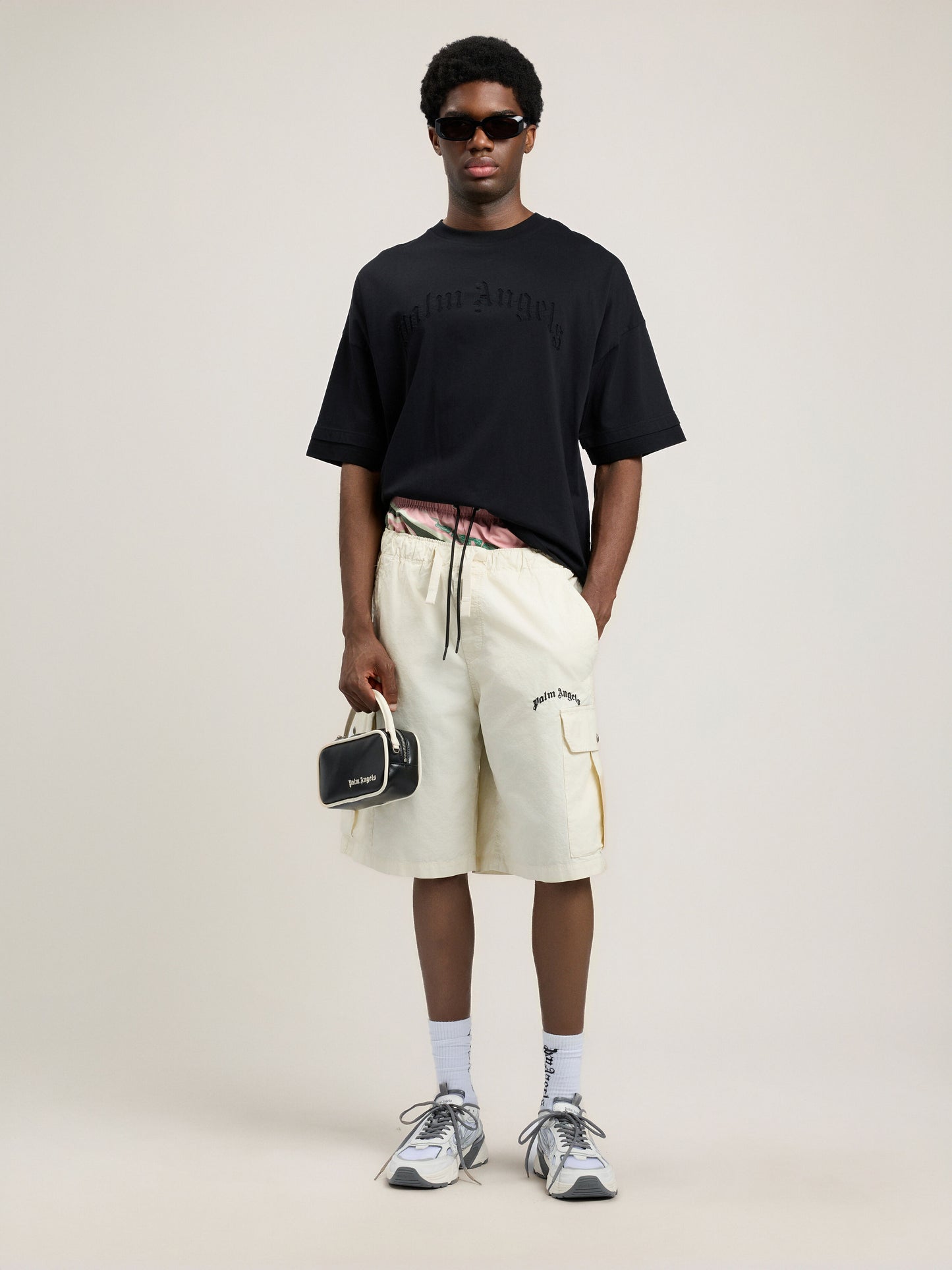 Curved Logo Loose Double T Shirt
