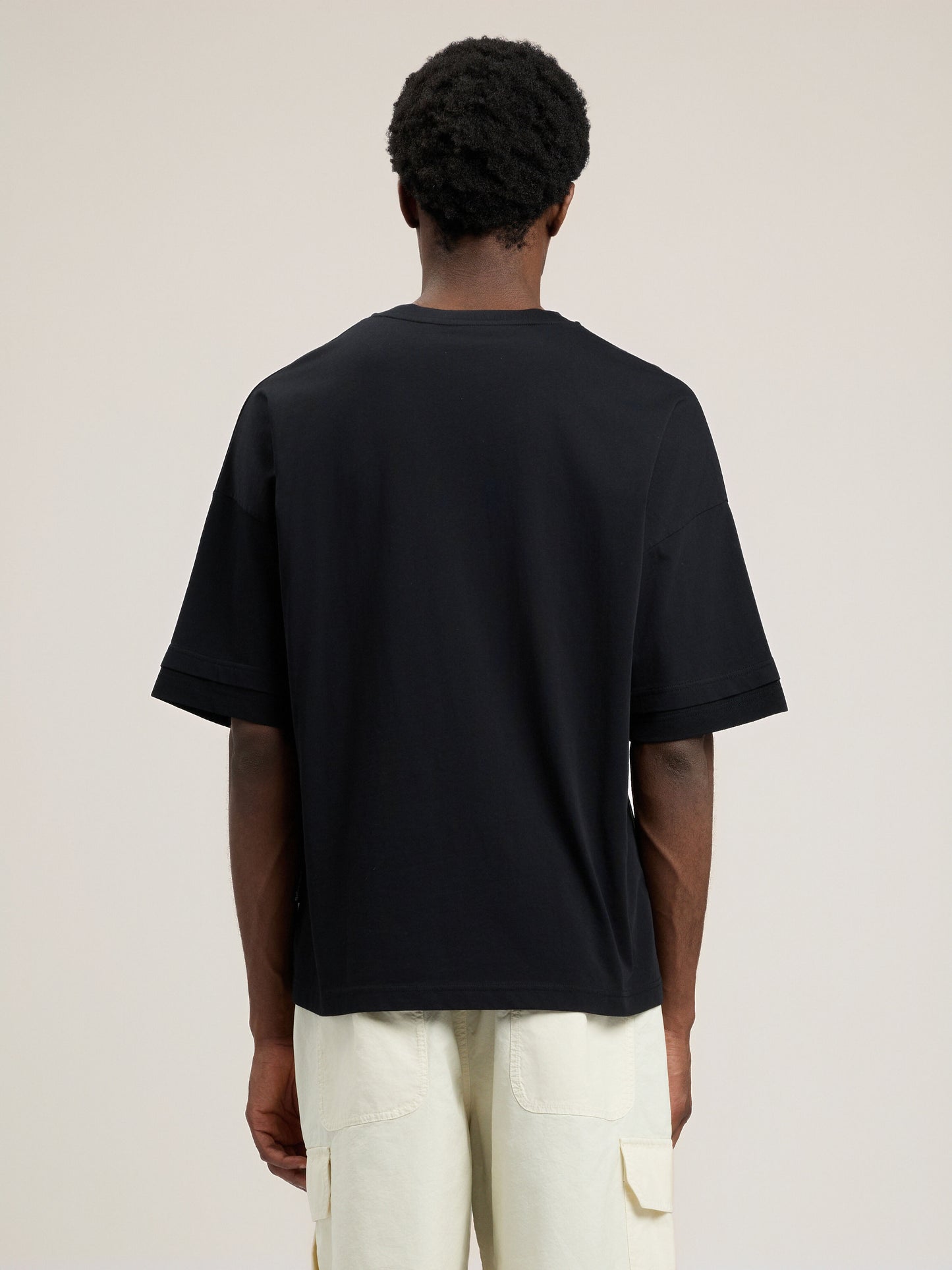 Curved Logo Loose Double T Shirt