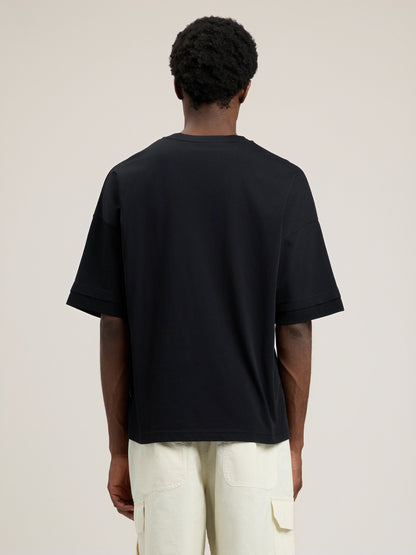 Curved Logo Loose Double T Shirt