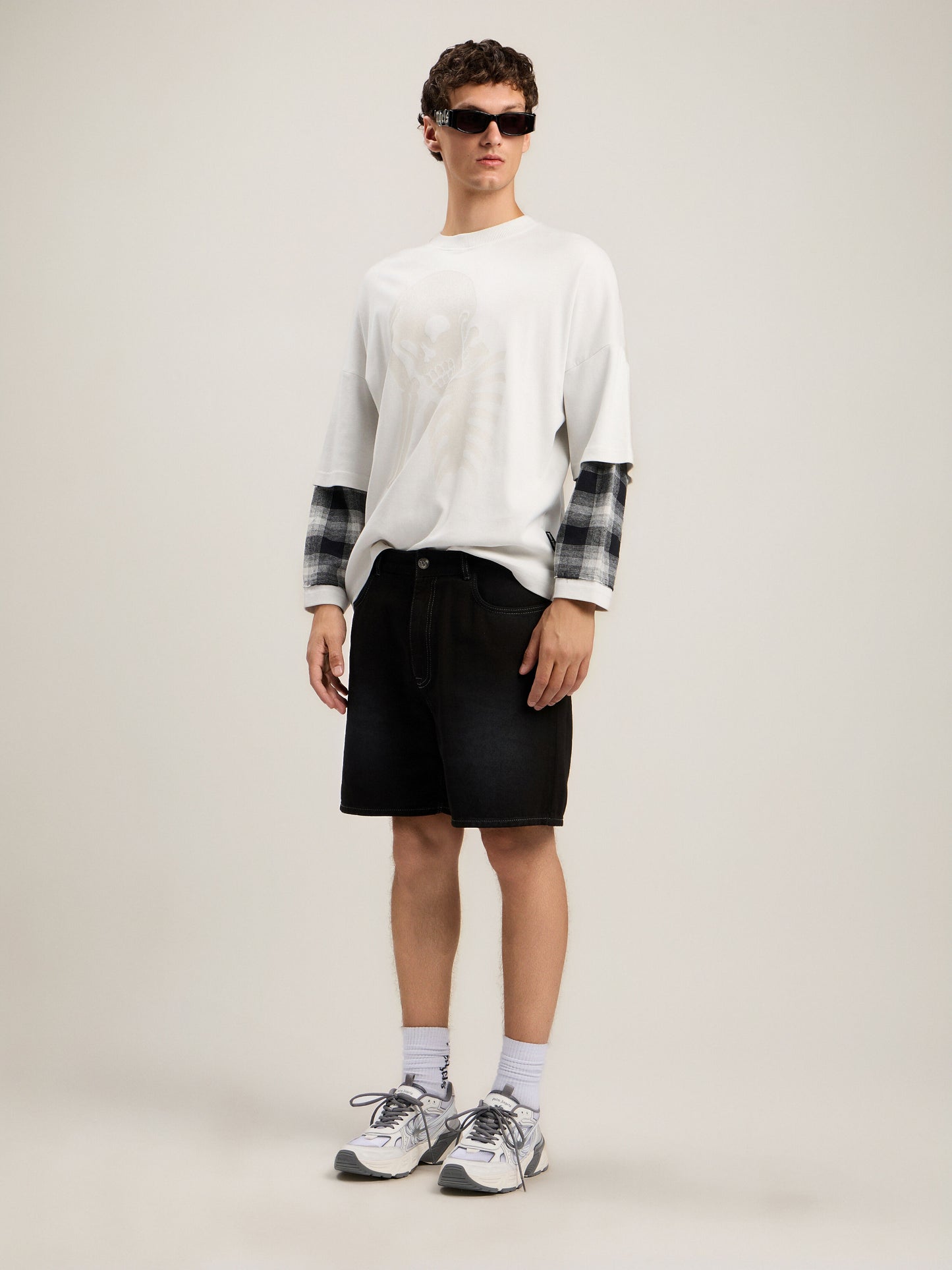 Skull Double Long Sleeved Shirt