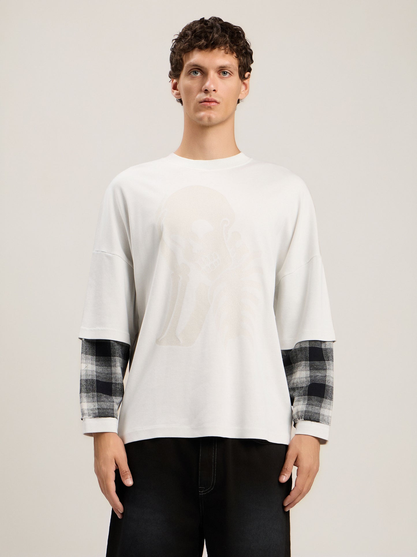 Skull Double Long Sleeved Shirt