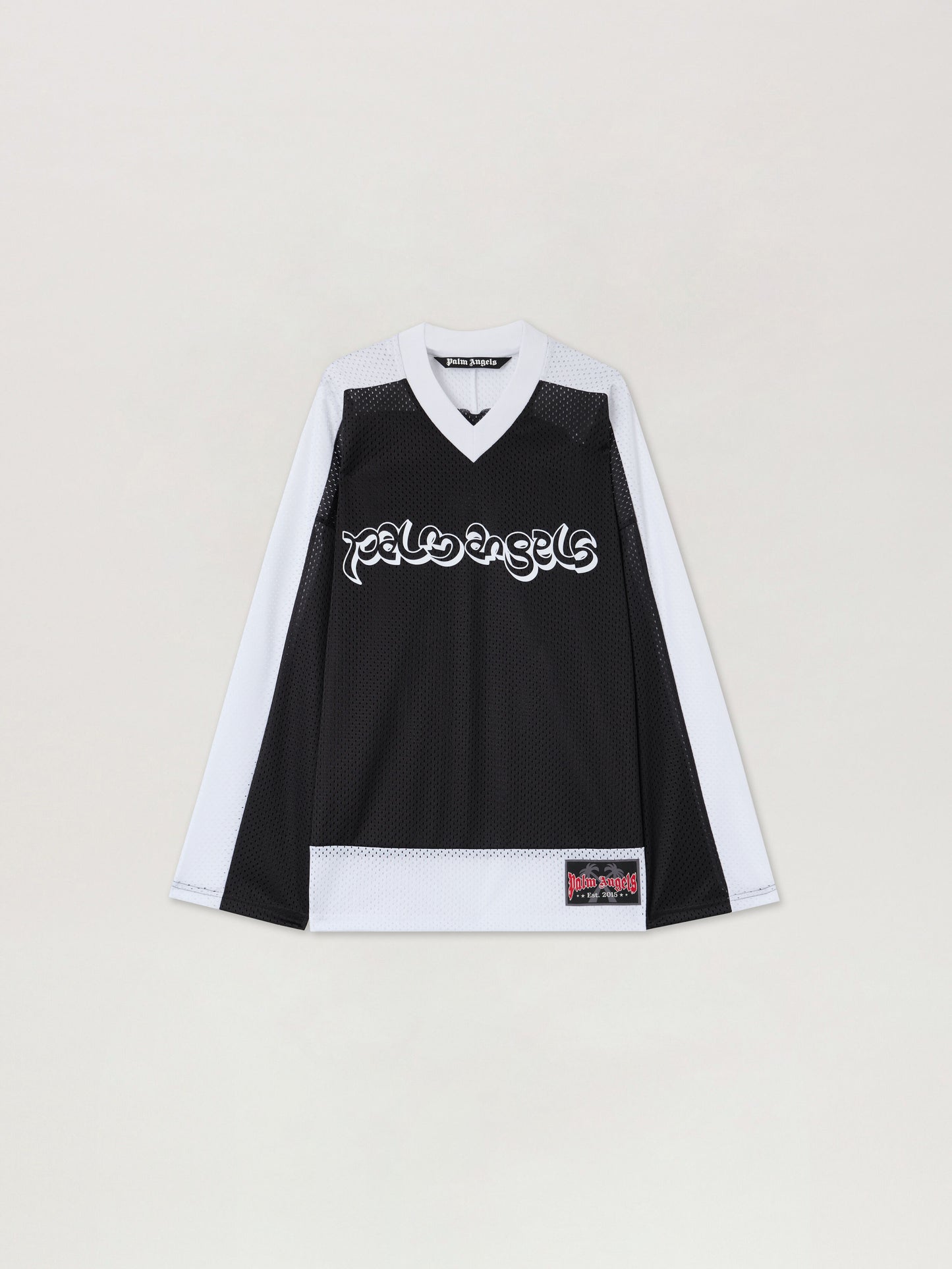Thai Logo Mesh Loose Long Sleeved T Shirt