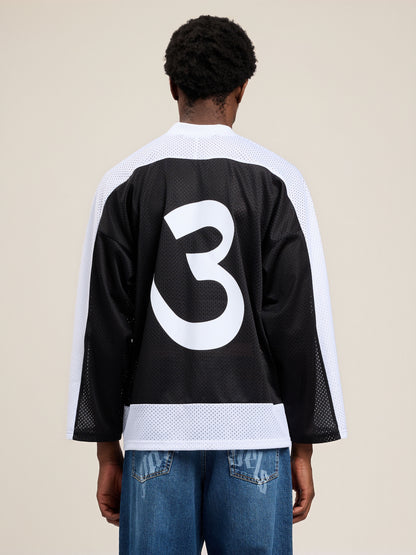 Thai Logo Mesh Loose Long Sleeved T Shirt