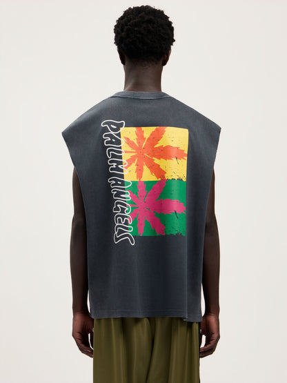 Palm Leaf Distressed Tank