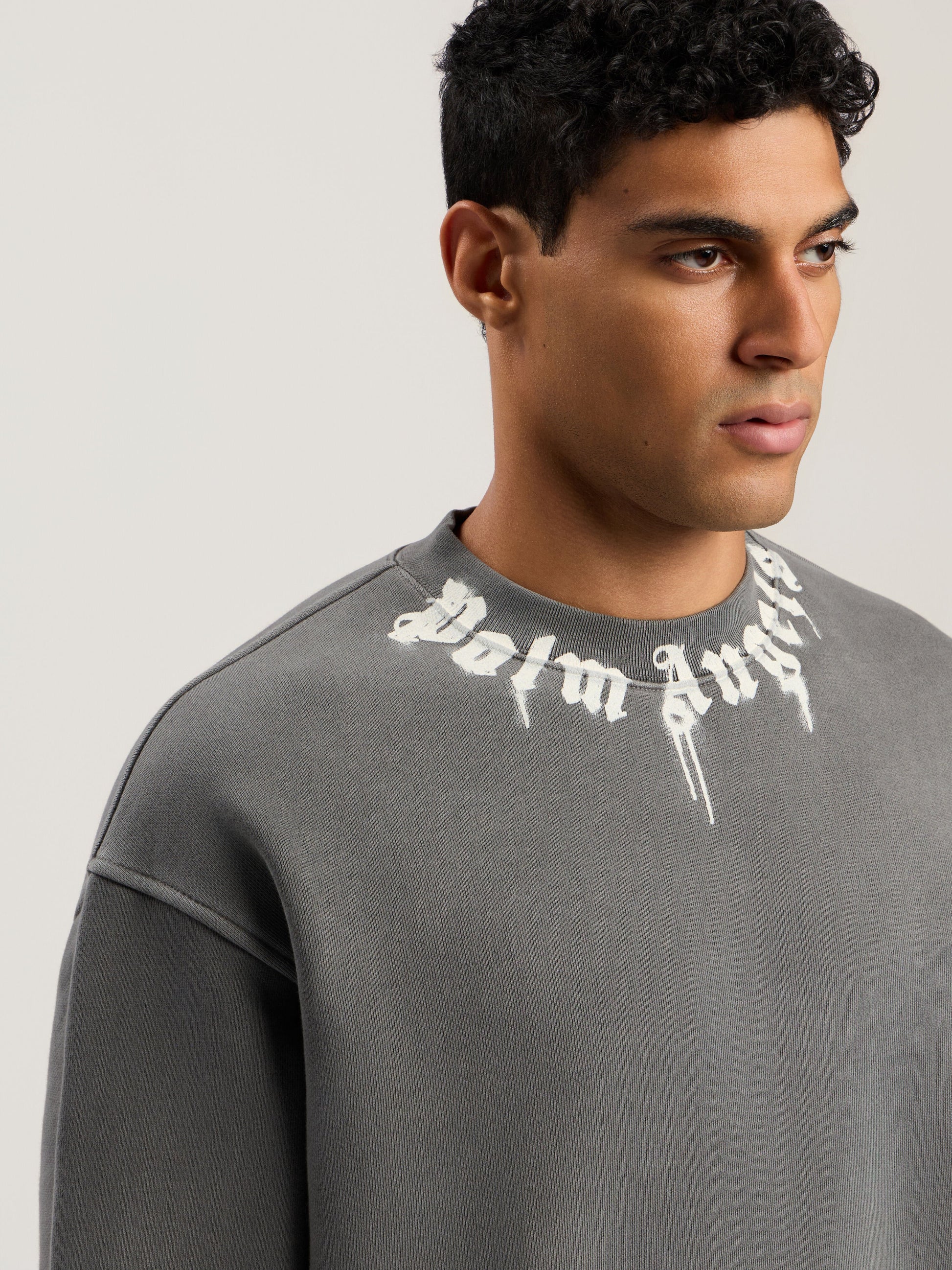 Neck Logo Regular Crewneck Sweatshirt