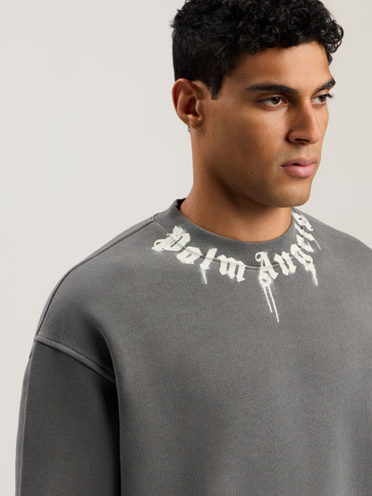 Neck Logo Regular Crewneck Sweatshirt