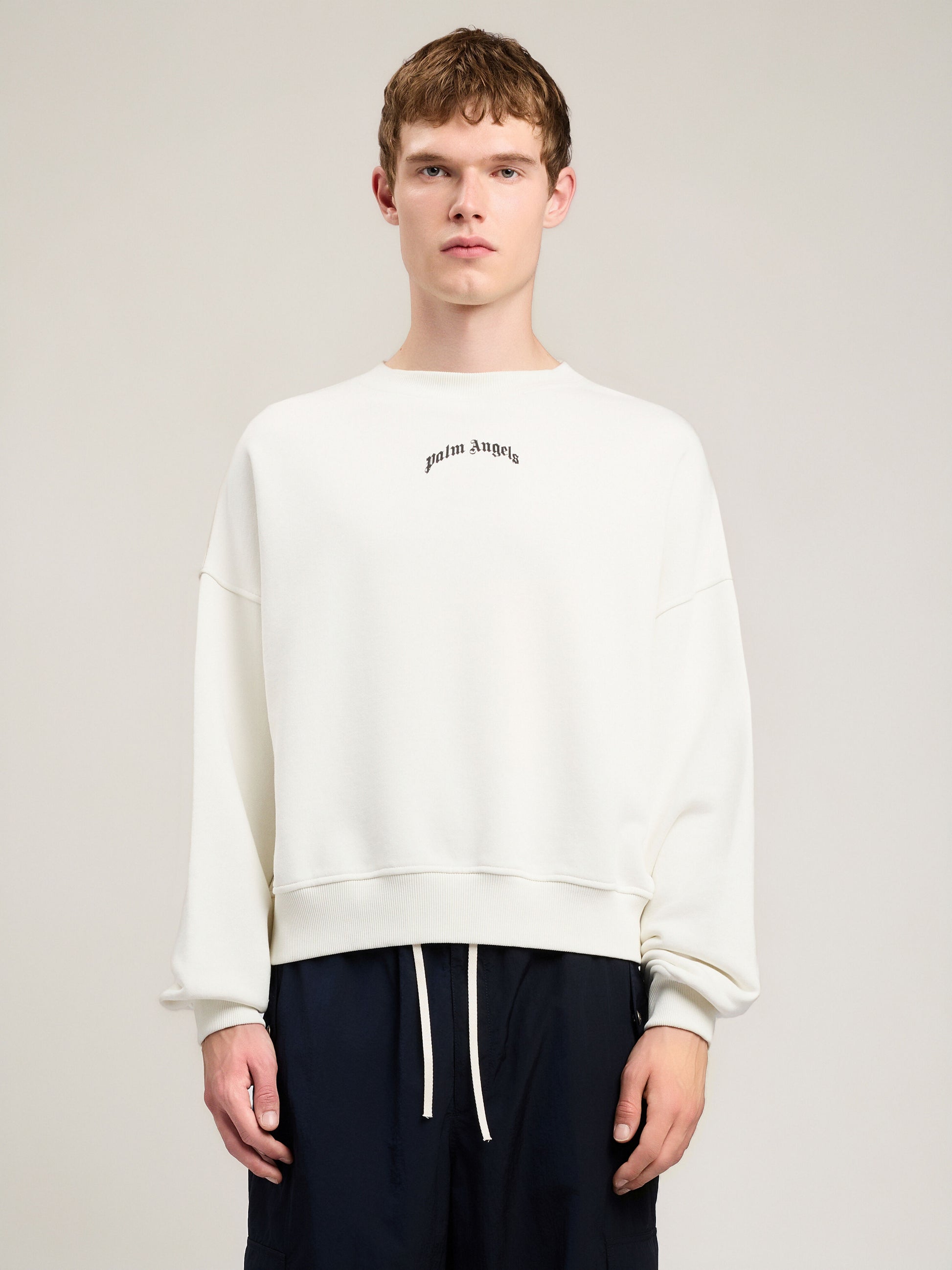 Back Curved Logo Loose Sweatshirt