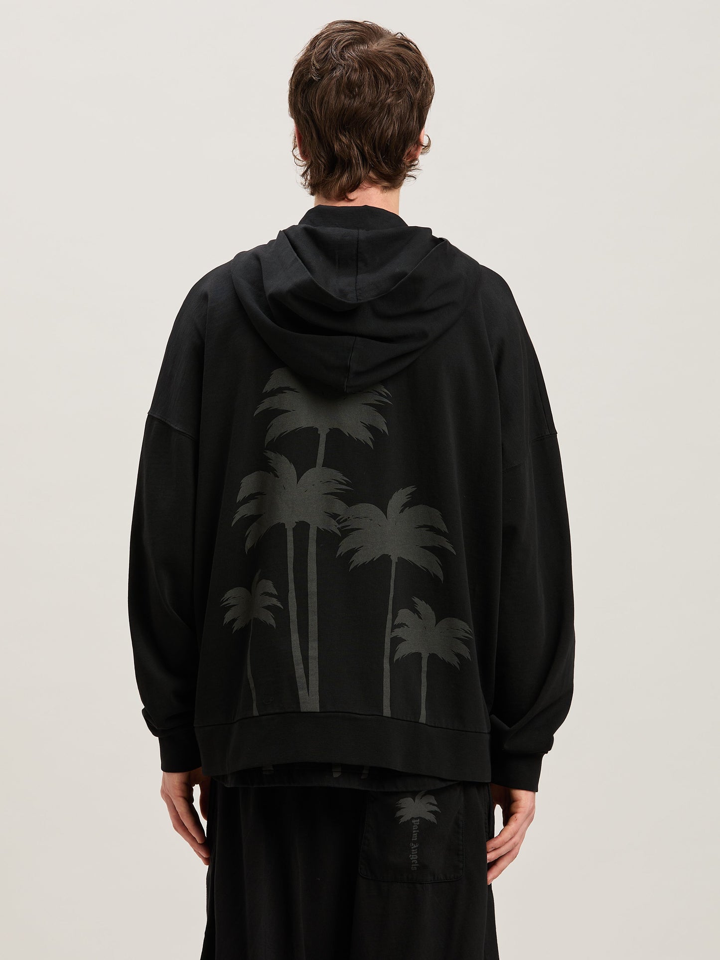 Palms Zipped Hoody Vintage Black   Vinta