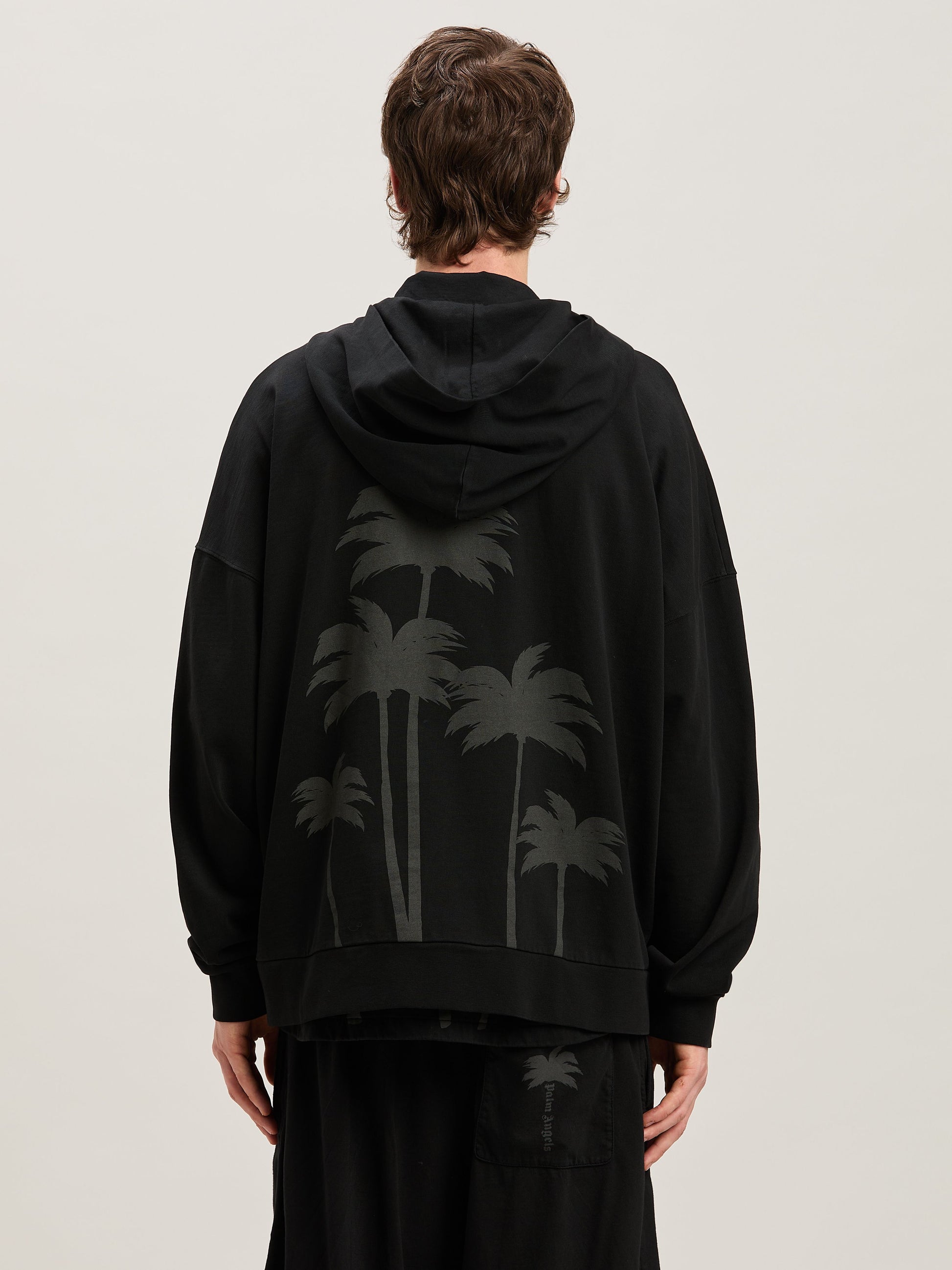 Palms Zipped Hoody Vintage Black   Vinta