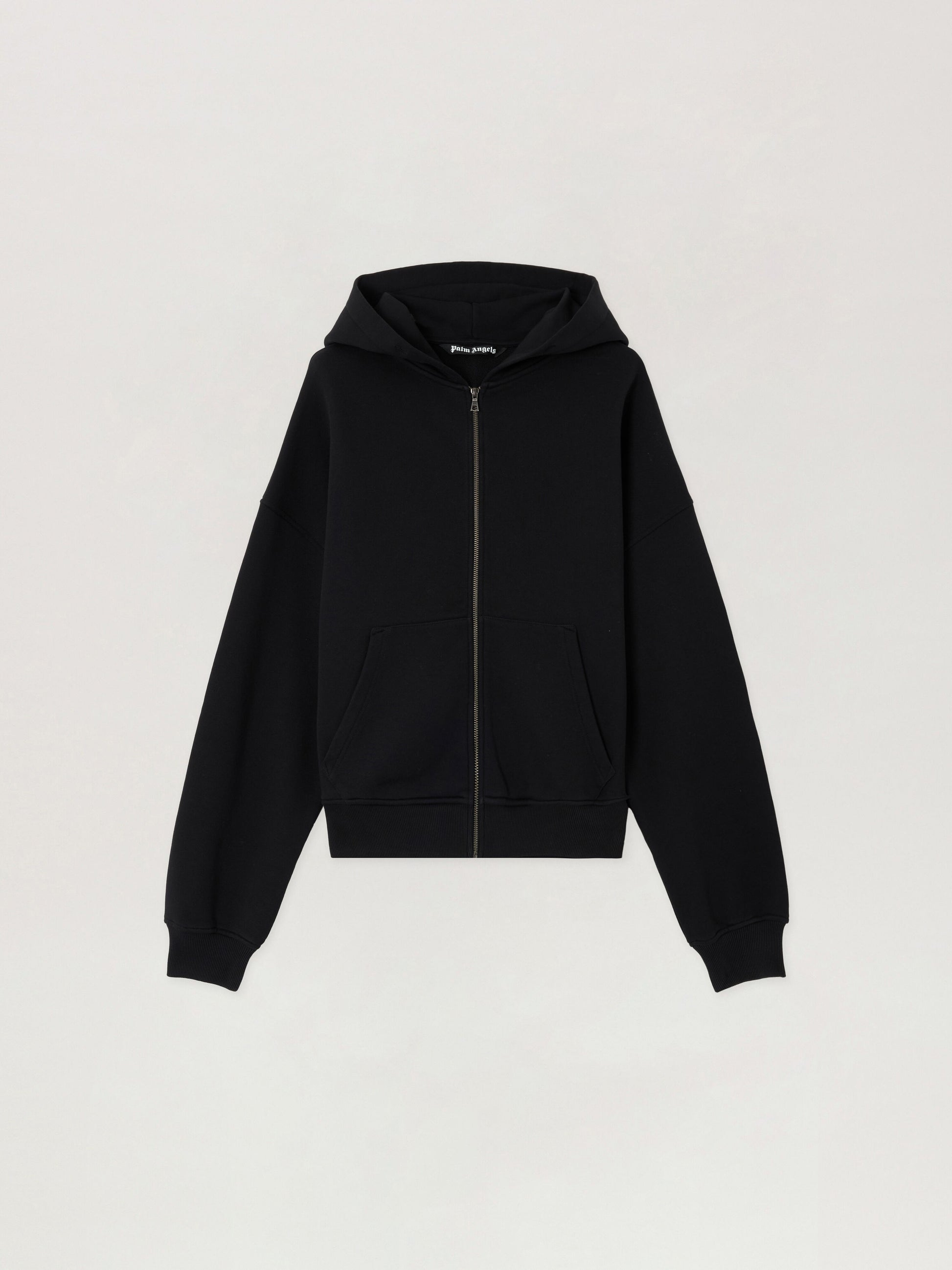 Back Curved Logo Zip Hoodie